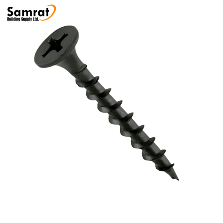 6 x 1-1/4" Coarse Thread Drywall Screws – Black Phosphate Finish