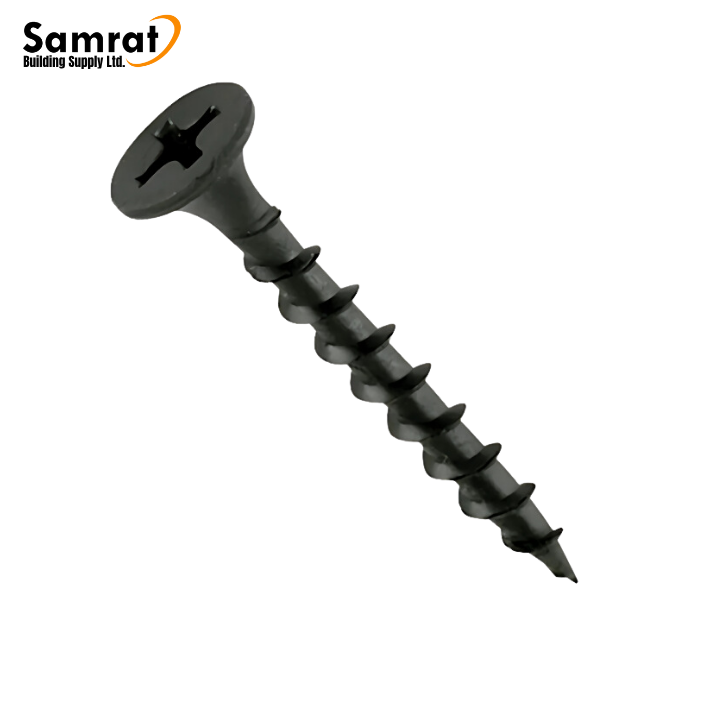 6 x 1-1/4" Coarse Thread Drywall Screws – Black Phosphate Finish