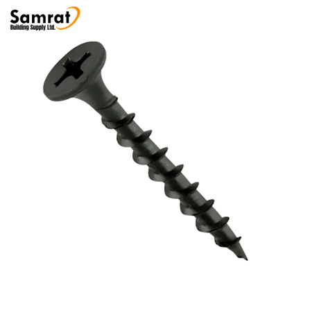 6 x 1-1/4" Drywall Screws – Fine Thread, Black Phosphate Finish