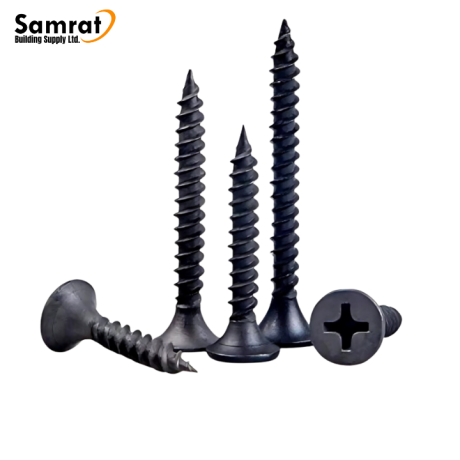 6 x 1-5/8" Drywall Screws – Coarse Thread, Black Phosphate
