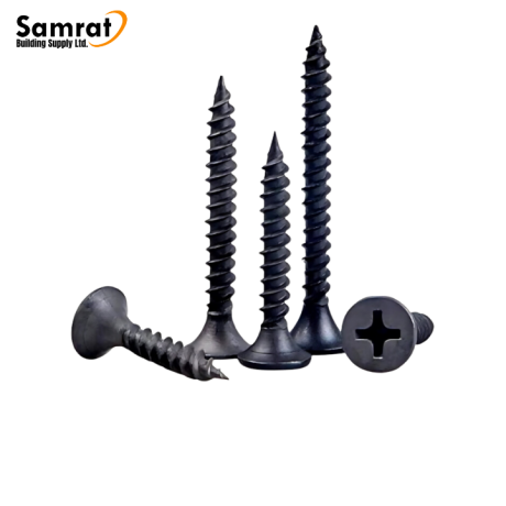 6 x 1-5/8" Drywall Screws – Fine Thread, Black Phosphate Finish