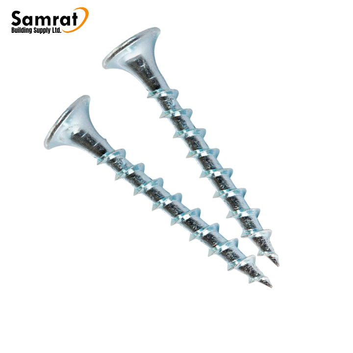 6 x 1-5/8" Drywall Screws – Fine Thread, Zinc Coated