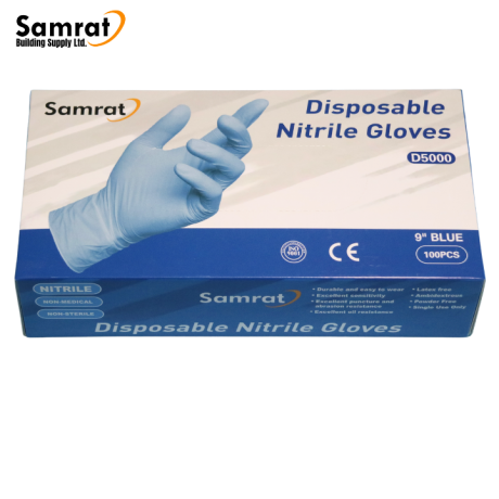 4 Mil Nitrile Industrial Gloves Blue